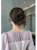 ふわふわポニーテール　お団子