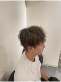 波ウェーブパーマ×ハイライト