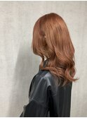 オレンジベージュ　オレンジブラウン　ピンクブラウン　くすみ系