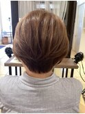刈り上げショート/マロンベージュ/くすみベージュ