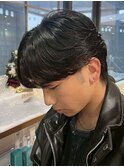 盛岡駅ニュアンスパーマ毛流れセンターパートフェザーパーマ30代