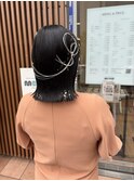 【大宮】ボブ×金箔×水引タイトアレンジ