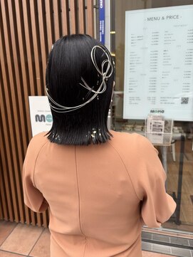 モリオフロムロンドン 大宮店(morio from London) 【大宮】ボブ×金箔×水引タイトアレンジ