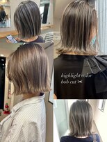 クリーム 大宮(CREAM)&nbsp;ハイライトカラー×ボブ