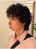 メンズパーマ 外国人風 メンズヘア マッシュウルフパーマ 銀座