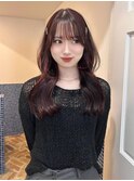 艶髪ワインレッド