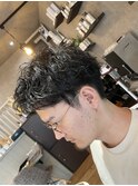 シャドウパーマ×スパイラルパーマ×マッシュ×刈り上げ