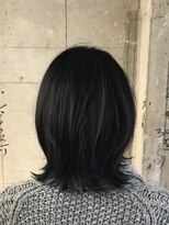 オッソ(OSSO)&nbsp;ミディアムボブ_ネイビーカラーフレンチボブ