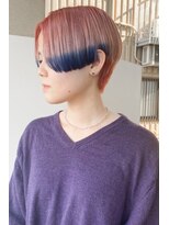 タイドヘア 茨木店(TIDE HAIR)&nbsp;パールピンクアクセントカラー_ハンサムショート