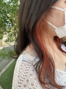 リフ(LIF by MIRROR TALK) ゆる巻きオレンジ イヤリングカラー