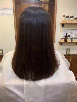 ムードコア 関内店(mu;d Coa) 艶感モカブラウンストレート