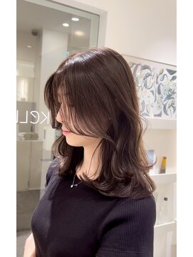 ルル 表参道(lulu.) メルティカラー ネビージュ チェリーブラウン ミニウルフ