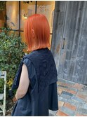 オレンジカラー×切りっぱなし