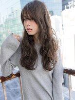 透け感バング×毛束感セミウェットロング