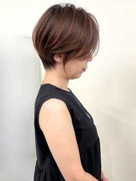 ネイロ バイ ジルブラン 葛西(NeiRo by JIL BLAN) ハイライト白髪ぼかしダブルカラーインナーカラーショートボブ