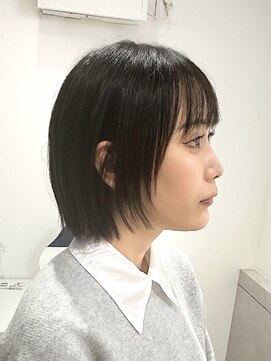 スイ(suiw) 【ボブなのに軽い】顔まわりレイヤーボブ【suiw】昭和町/天王寺