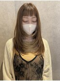 福井駅前韓国レイヤーシャギーカットブリーチなしダブルカラー