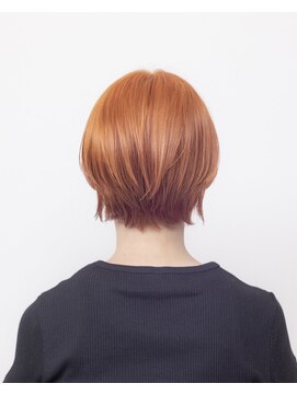 ルプラ ブリリアント(le-pla brilliant) ショートボブ/ワイドバング/ブリーチ/ダブルカラー/オレンジ豊橋