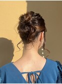 【お呼ばれヘア】ミディアムでも出来る！お団子ヘアアレンジ