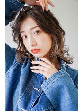 トクテ 高円寺(tokute) くびレイヤーエモージュ前髪ピンクベージュワンカール【高円寺】