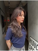 顔型別ヘアスタイル特集　ダークグレージュ