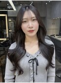 ミニウルフレイヤーカット顔周りカット前髪カット韓国ロング池袋