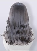 20代30代大人可愛いロングくせ毛風パーマラベンダーベージュ