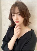 顔まわり 外ハネ ボブ