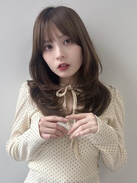 ソア 並木坂(Soa) 韓国ヘア/前髪カット/レイヤーカット/ベージュ/ミディアム