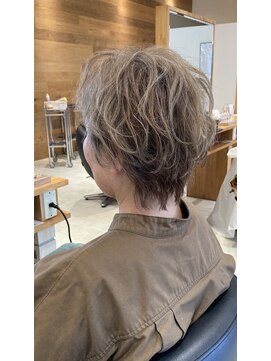 リーク(LEEK) 60歳の白髪ぼかしカラー！ブリーチなし！白髪率によります！