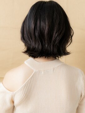 カバーヘア ブリス 志木南口駅前店(COVER HAIR bliss) シースルーバング黒髪くびれヘア外ハネウルフボブX志木30代40代