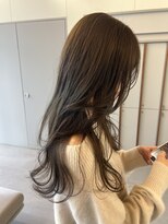 ローレンアオ(LOREN AO)&nbsp;着物ヘア/大人ガーリー/ダークアッシュ/似合わせカット/栄矢場