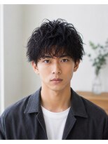 MEN's Baguz MEN'Sカット/ MEN'Sパーマ/ MEN'Sカラー 黒髪マッシュ無造作ウェーブ束感メンズパーマ
