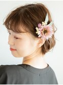 ショートヘアーに◎結婚式や二次会のお呼ばれヘアアレンジ