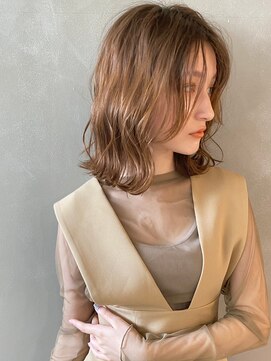 パーク(PARK) 【PARK】ペールベージュ×ニュアンスボブディ