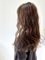フォーク FOLK 【FOLK】波巻きロング♪透け感 ココアベージュ ツヤ髪 くすみ