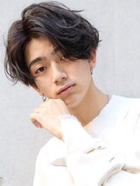 ネイビー(NAVY) 女子ウケ!お洒落になれる重めセンターパートミディ