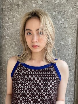 サンク 原宿(cinq) ミルクティーベージュダブルカラーインナーカラーケアブリーチ