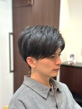 ケースタイル ヘアスタジオ 神保町店(K STYLE HAIR STUDIO) ニュアンスパーマ/ナチュラルセンターパート/刈上げ/メンズ