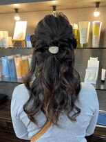 ユアーズ 四街道店(HAIR&NAIL YOURS)&nbsp;ヘアアレンジハーフアップ結婚式パーティーお呼ばれスタイル
