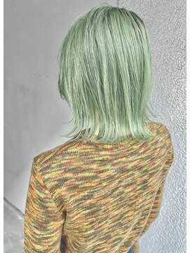 ヘアーアンドアトリエ マール(Hair&Atelier Marl) 【Marl】ミントカラー×切りっぱなしボブ