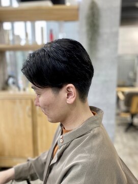ソイクフ 四条大宮店(SOY-KUFU) MEN'S HAIR束感ショートマッシュパーマアッシュブラック