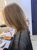 ハイライトブリーチダブルカラーレイヤーカット