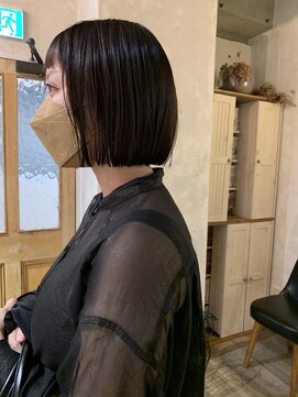 ビア 門前仲町(bia) 切りっぱなしボブ