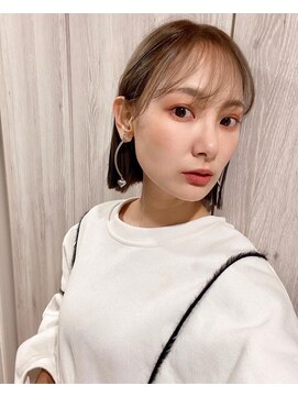 リゲル(rigel) シースルー×ベージュ×きりっぱボブ