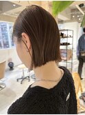 ミニボブ切りっぱなしボブショートボブ外ハネボブ顔まわりカット