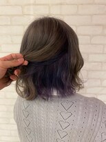 ビスイル 秋葉原店(Vis ill)&nbsp;大人可愛いダブルカラーパープルブラックミニウルフ丸みショート