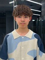 ケンジオム(KENJE HOMME)&nbsp;茶髪メッシュ×波巻き