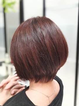 ヘアースタジオ ジェイワン(hair studio J ONE) 30代40代50代60代 秋色 ブリーチ無し白髪ぼかし ピンクヘアー