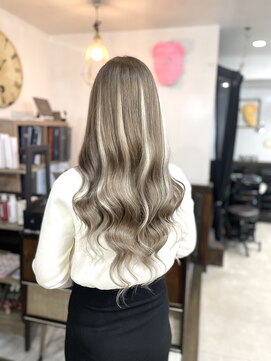 #ミルクティーベージュ#ハイライト#プルエクステ